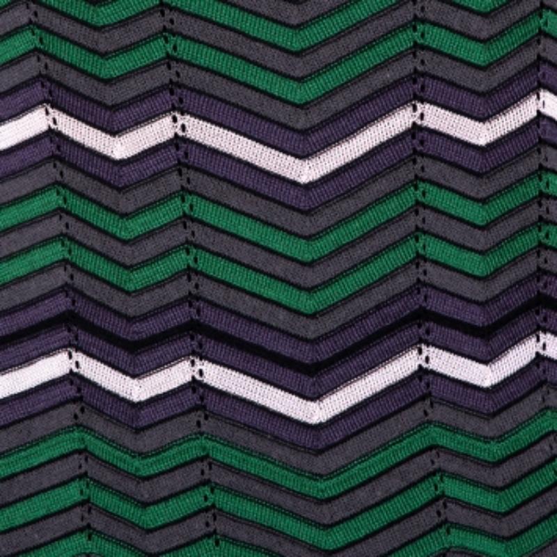 M Missoni Grünes langärmeliges Strickoberteil mit Pointelle-Strick S im Zustand „Gut“ im Angebot in Dubai, Al Qouz 2