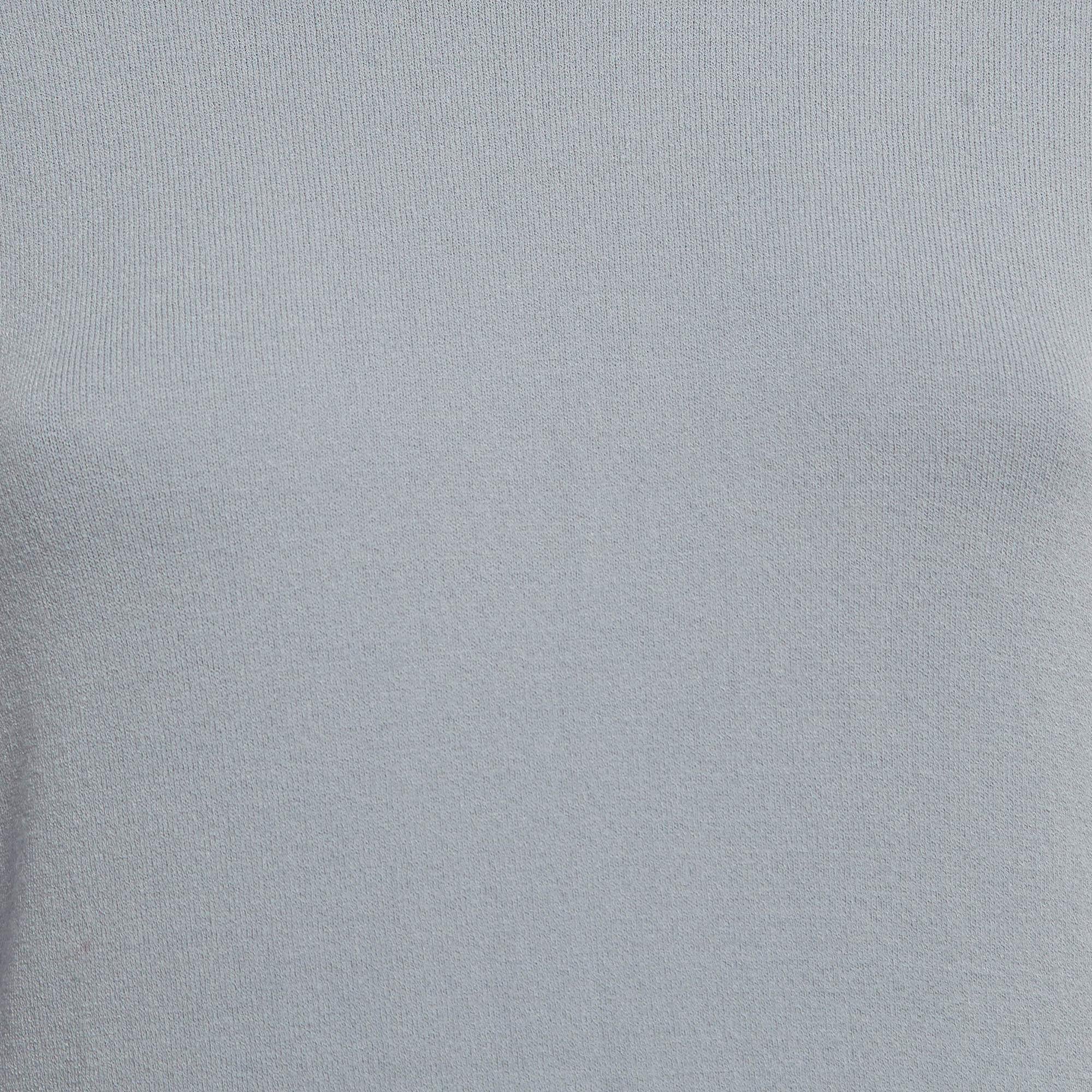 Gray M Missoni Grey Knit Full Sleeve Top L For Sale