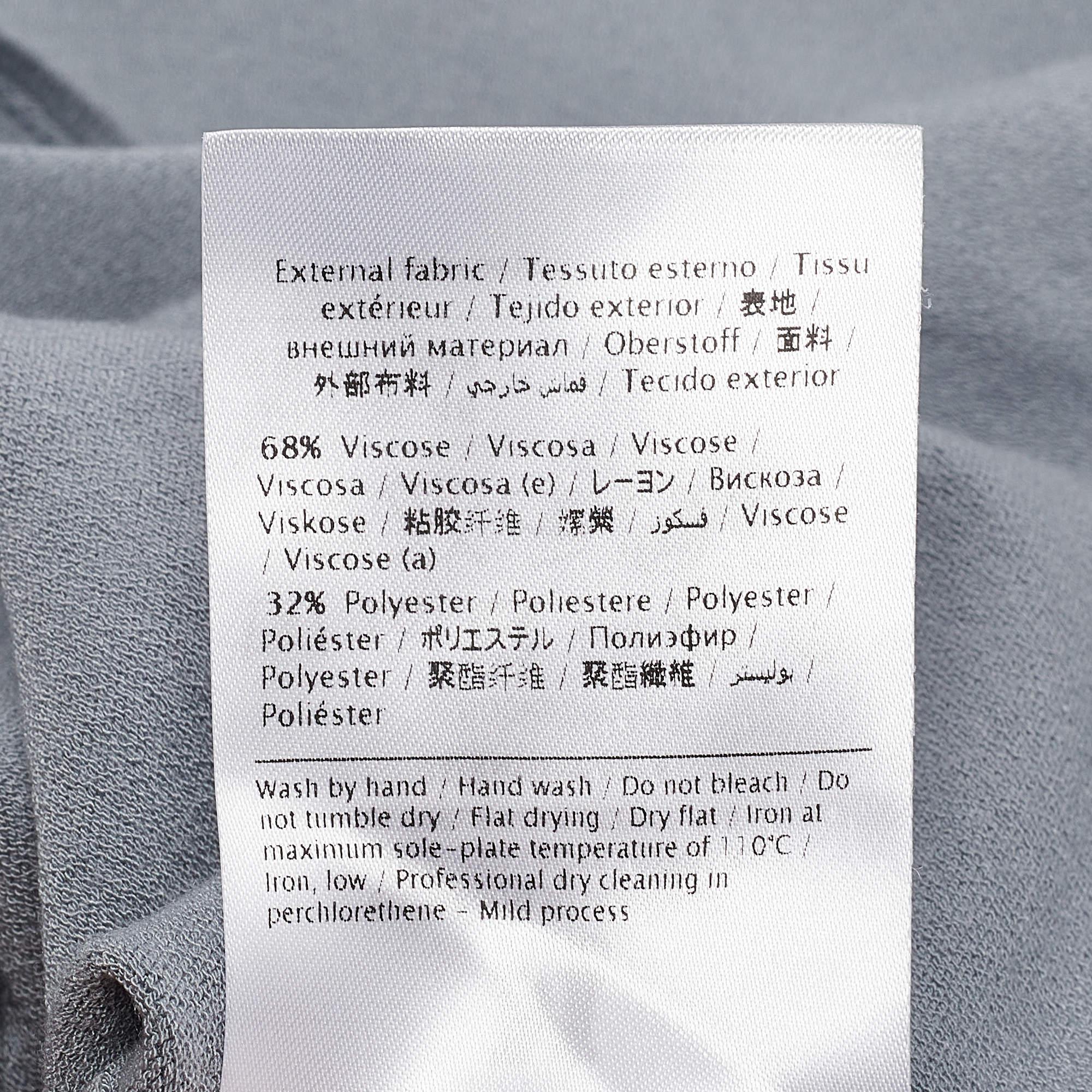 M Missoni Grey Stretch Knit Long Sleeve Sweatshirt L For Sale 1