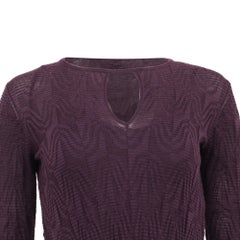 M Missoni Minikleid mit Schlüssellochausschnitt aus violetter Schurwolle