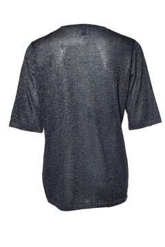 M Missoni, lurex top in blue