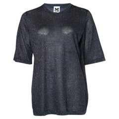 M Missoni, lurex top in blue