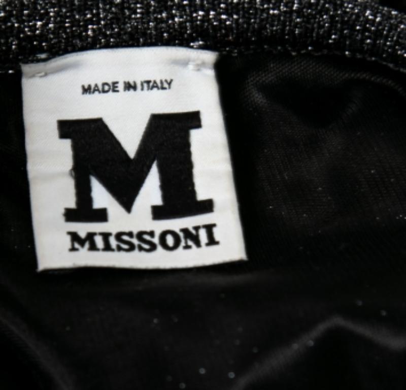 M Missoni Gonna svasata in maglia lurex grigio metallizzato S.I.M. In condizioni buone in vendita a Dubai, Al Qouz 2