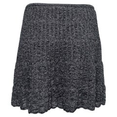 M Missoni Gonna svasata in maglia lurex grigio metallizzato S.I.M.