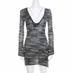 M Missoni Monochrome Chevron Perforé Tricot manches évasées Tunique S