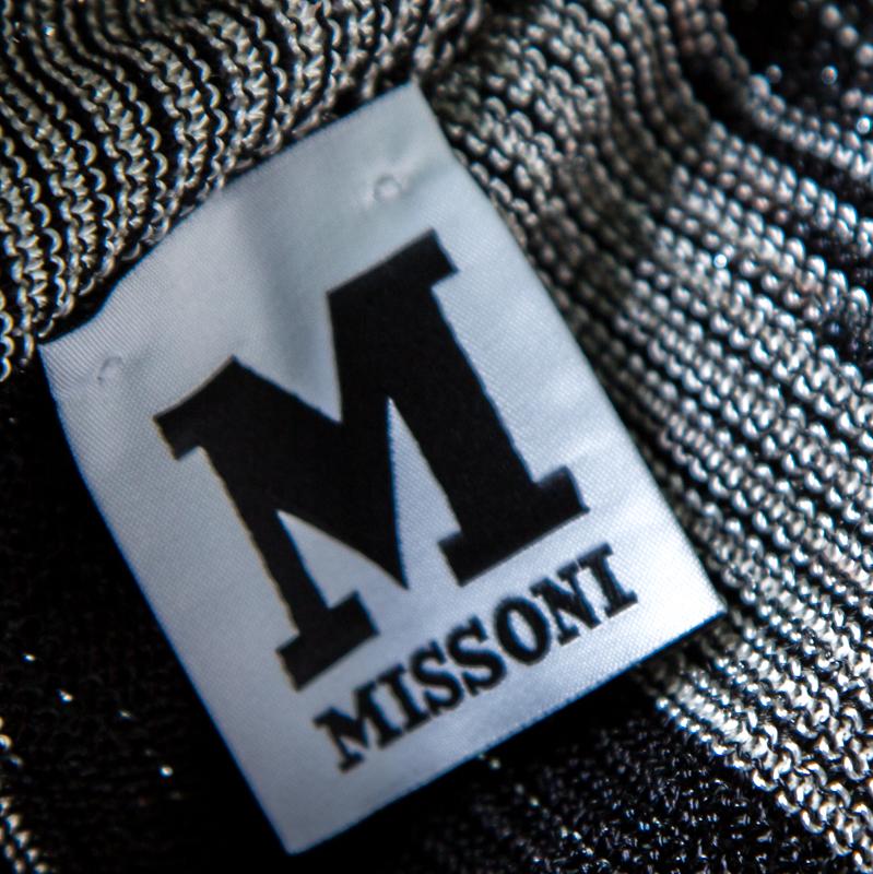 M Missoni Monochrome Lurex Knit Dolman Sleeve Top S In Good Condition In Dubai, Al Qouz 2