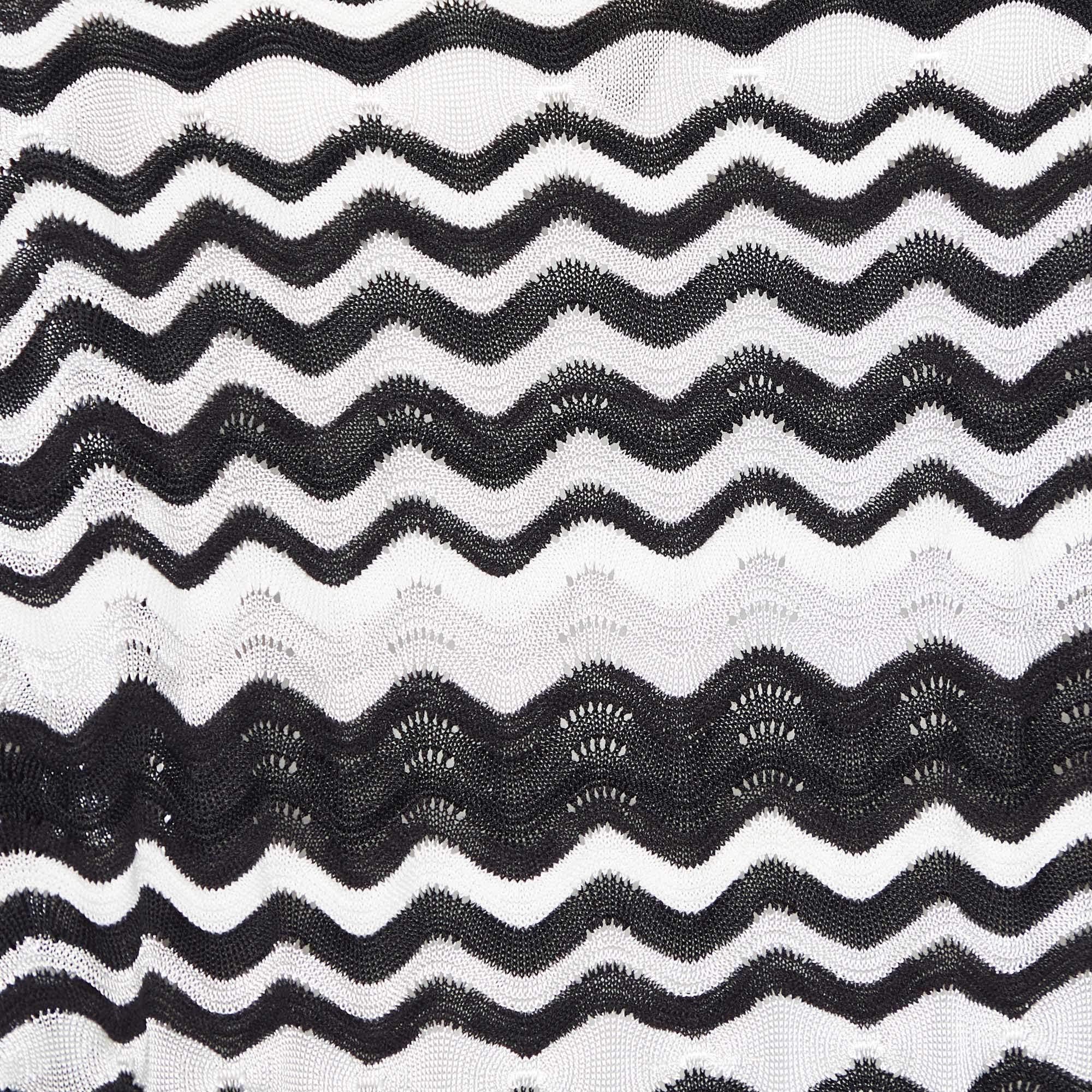 Nero M Missoni Top in maglia a motivi monocromatici S.I.M. in vendita