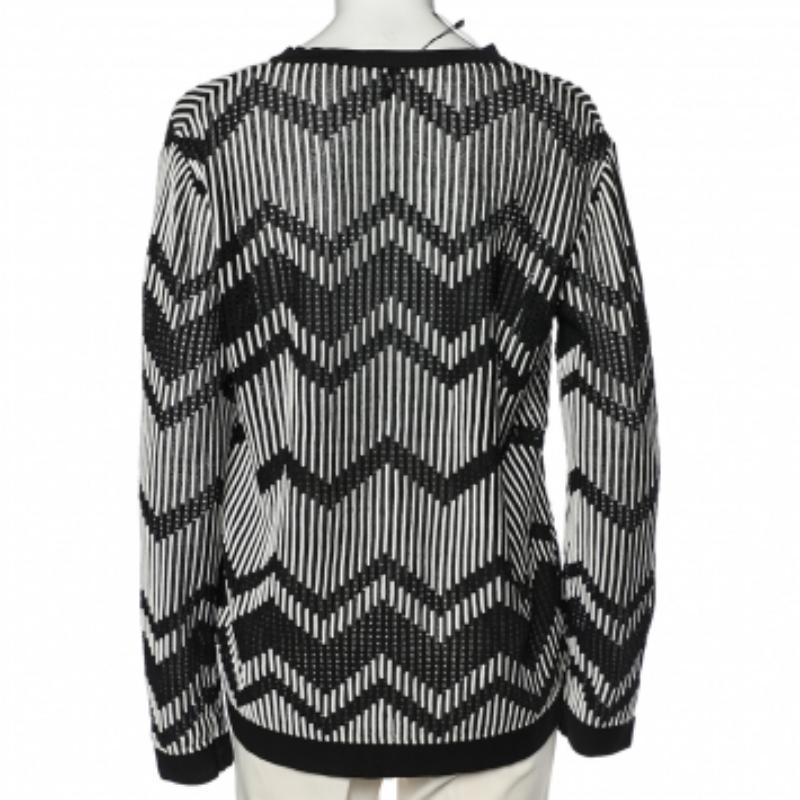 M Missoni Monochrome gemustert Perforierte Strickjacke mit Knopfleiste L im Angebot 1