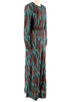 M Missoni Multi-coloured Metallic Crochet-knit Maxi Dress - Size US4