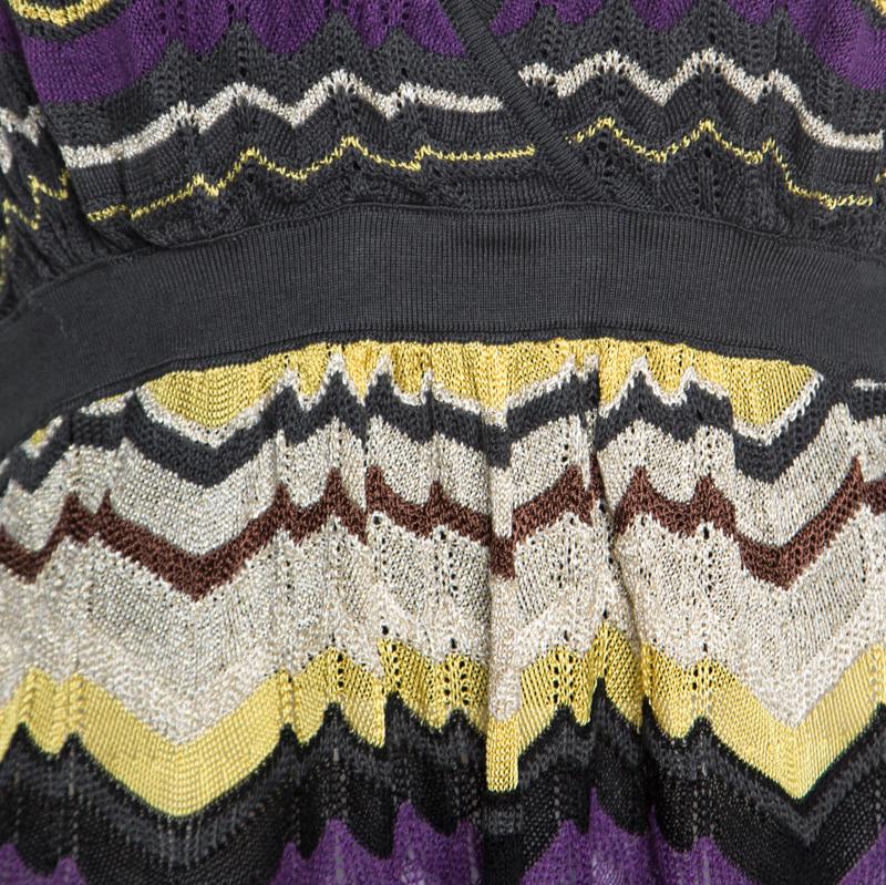 Women's M Missoni Multicolor Chevron Crochet Knit Sleeveless Top L