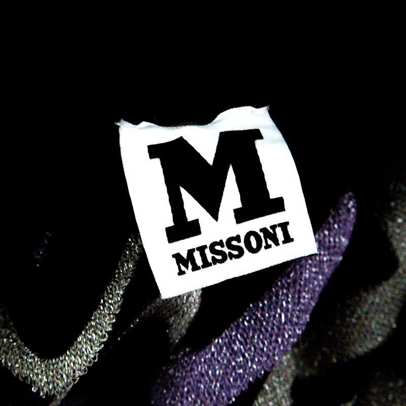 Women's M Missoni Multicolor Chevron Pattern Lurex Knit Maxi Skirt M