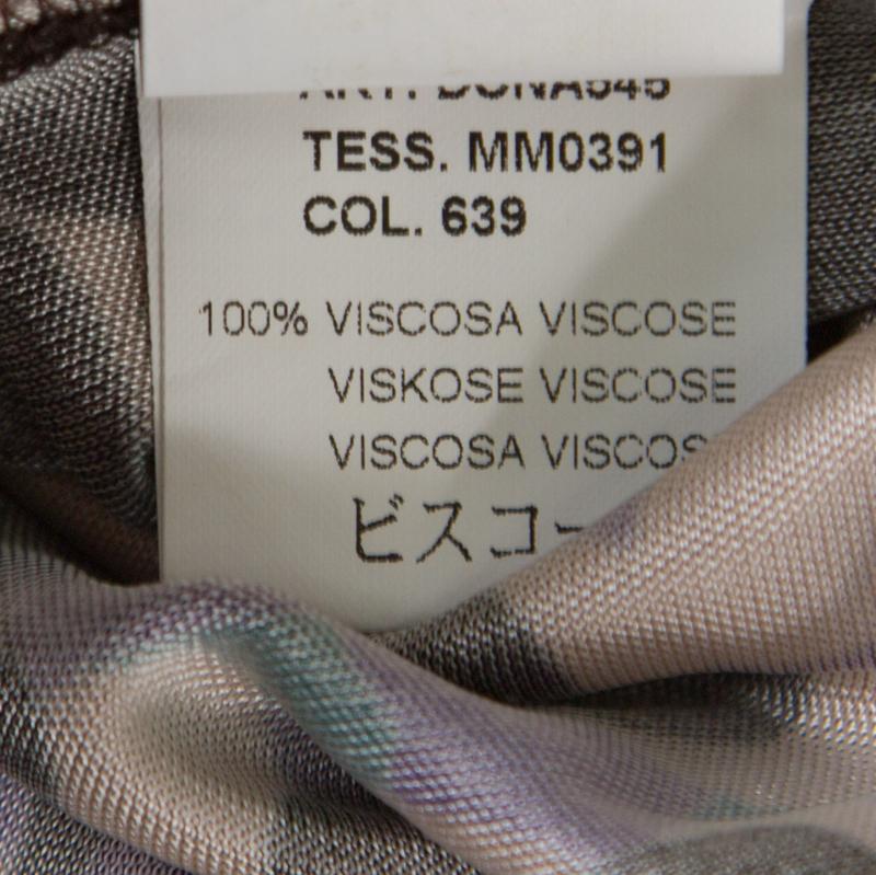 M Missoni Multicolor Dot Printed Stretch Knit Scoop Back Dress S 2