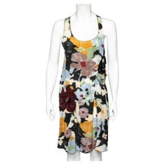 M Missoni Multicolor Floral Printed Silk Sequin Embellished Shift Dress M