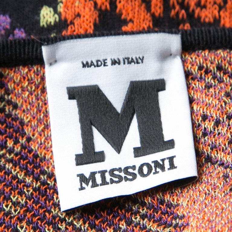 M Missoni Multicolor Honeycomb Patterned Knit Sleeveless Peplum Top M ...