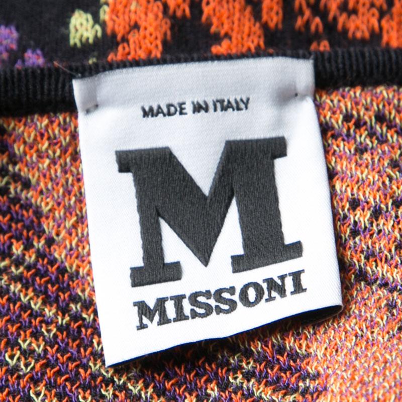 Women's M Missoni Multicolor Honeycomb Patterned Knit Sleeveless Peplum Top M