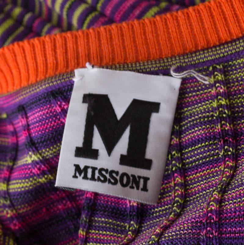 Women's M Missoni Multicolor Knit Contrast Trim Sleeveless Tank Top M