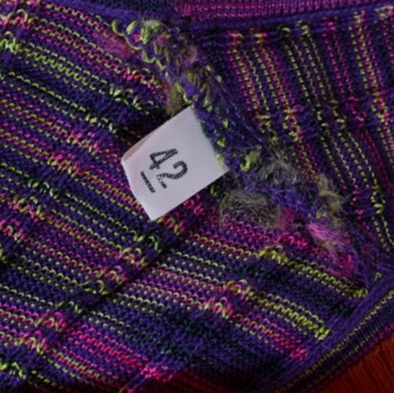M Missoni Mehrfarbiges ärmelloses Strick-Tanktop mit Kontrastbesatz und Kontrastbesatz M Damen im Angebot