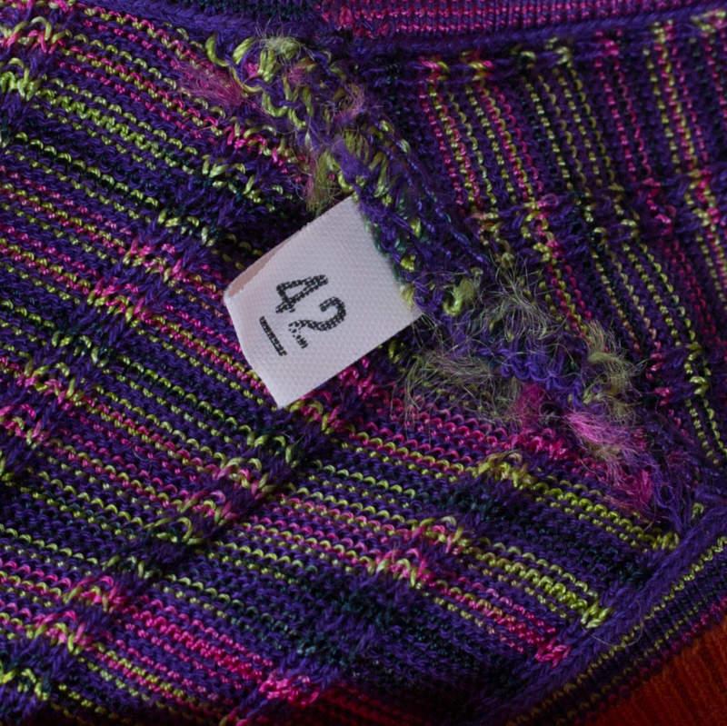 M Missoni Multicolor Knit Contrast Trim Sleeveless Tank Top M 1