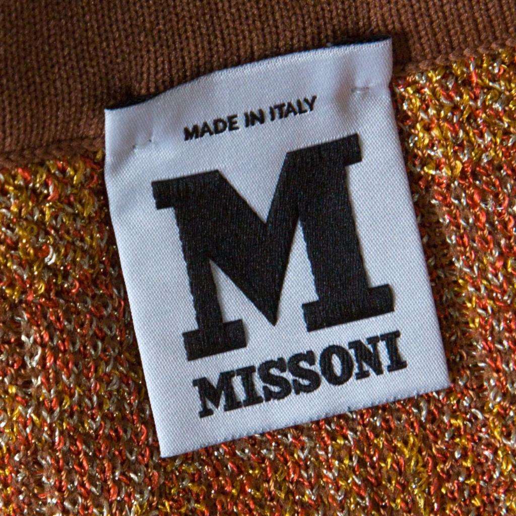 Women's M Missoni Multicolor Lattice Knit A Line Mini Skirt M