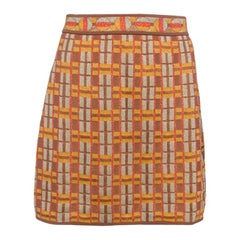 M Missoni Multicolor Lattice Knit A Line Mini Skirt M