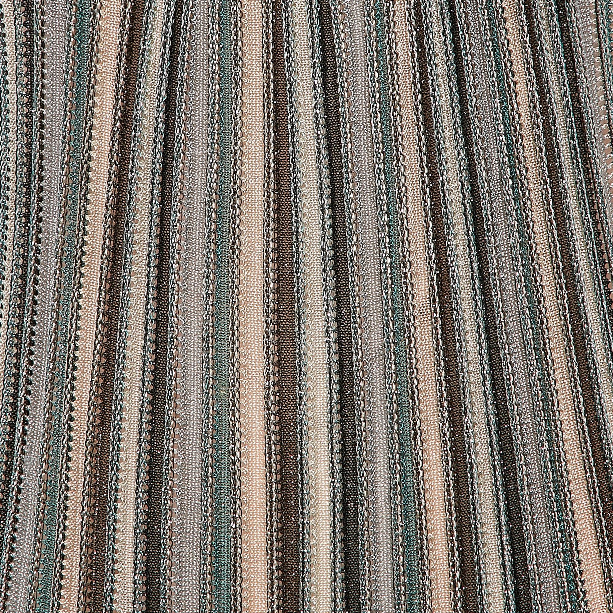 M Missoni Vestido de manga con flecos de punto de lúrex multicolor S Gris en venta