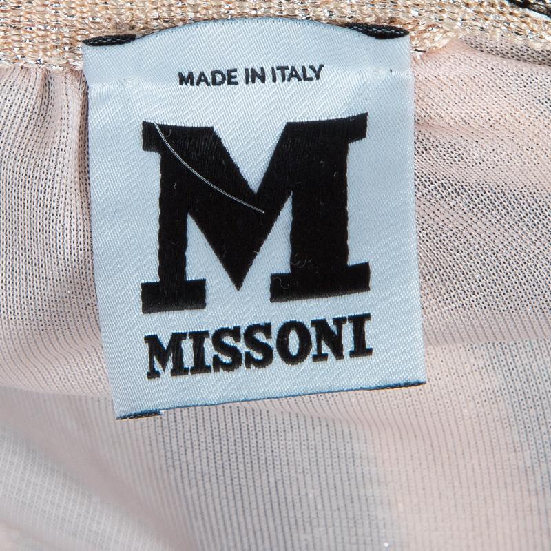 M Missoni Multicolor Lurex Knit Fringed Sleeve Dress S 4