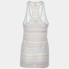 M Missoni Multicolor Lurex Knit Racer Back Tank Top M