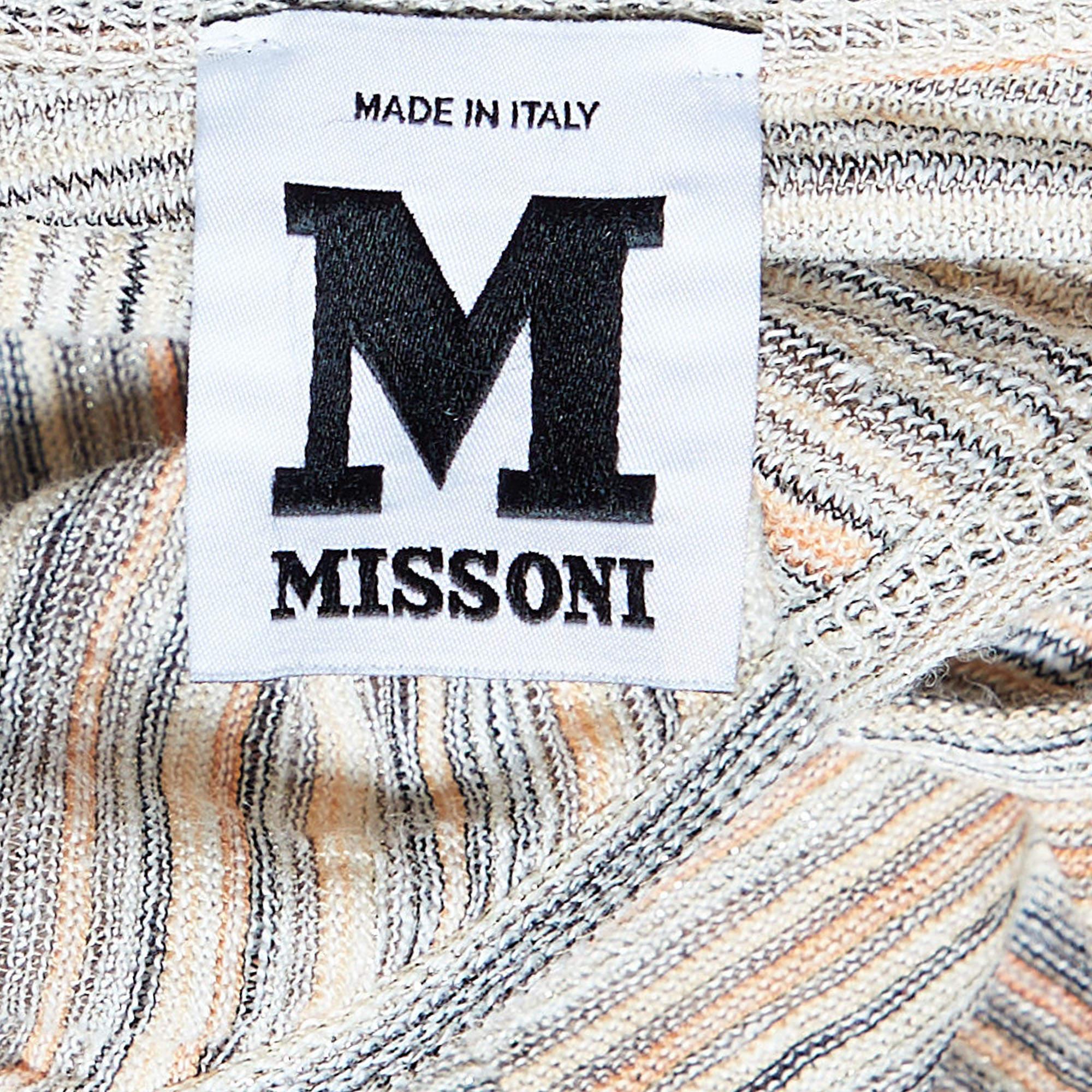 De las mujeres M Missoni Camiseta de tirantes con espalda deportiva de punto de lúrex multicolor M en venta