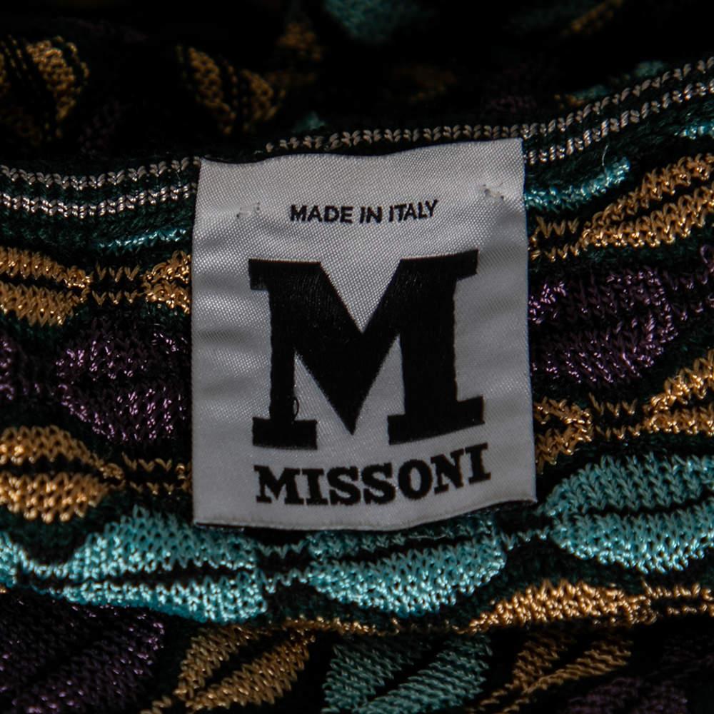 Women's M Missoni Multicolor Patterned Knit Long Sleeve Cardigan S