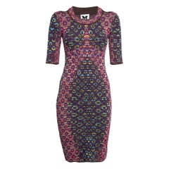 M Missoni Multicolor Patterned Knit Midi Dress S