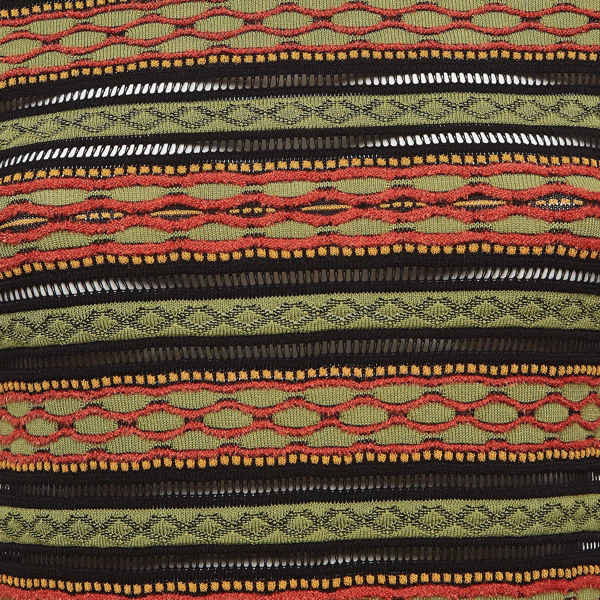 Marrone M Missoni Top in maglia a fantasia multicolore S.I.M. in vendita