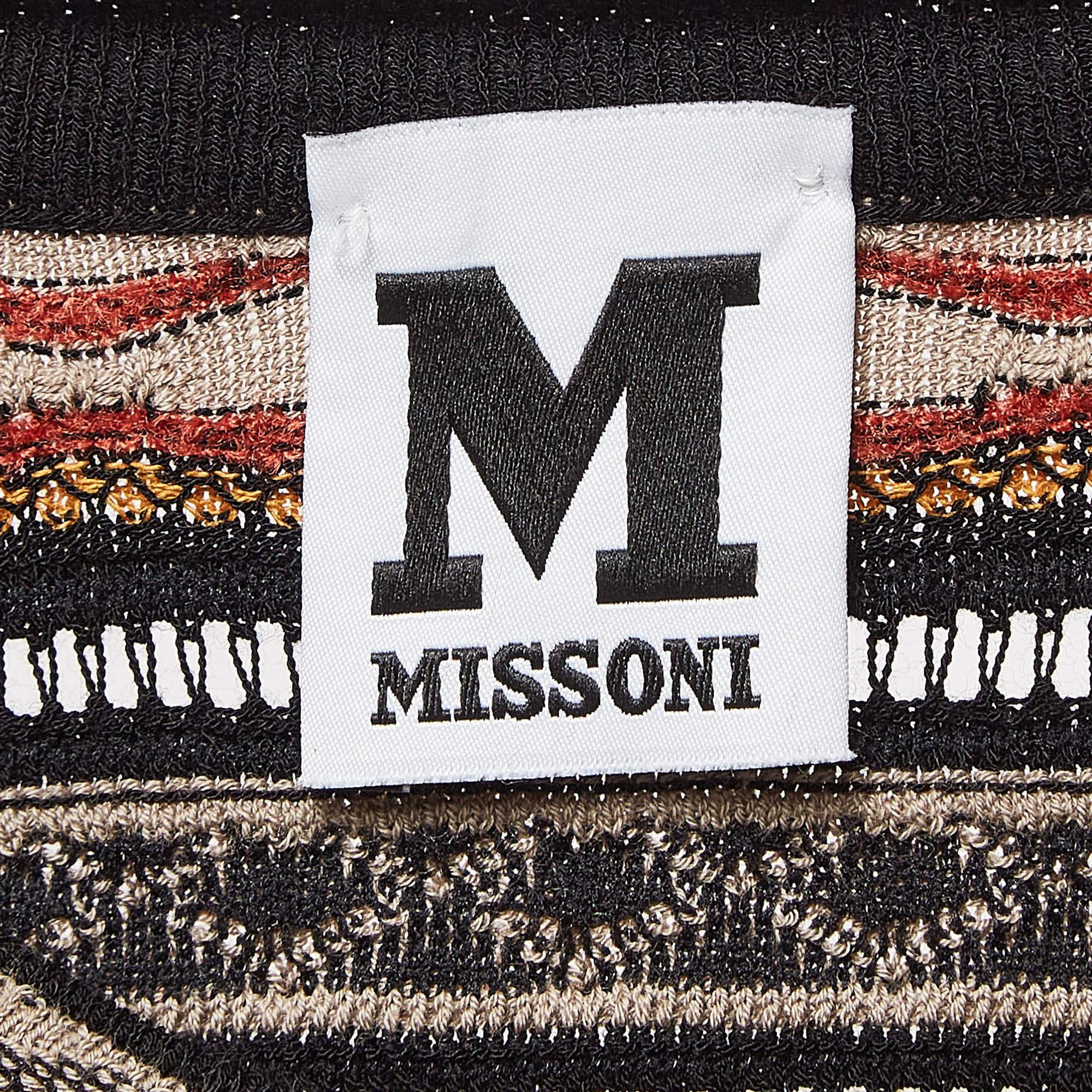 M Missoni Top in maglia a fantasia multicolore S.I.M. In condizioni Nuovo in vendita a Dubai, Al Qouz 2
