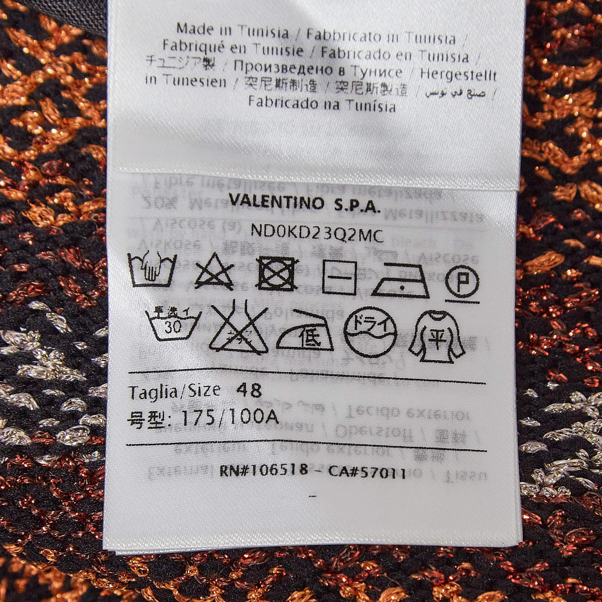 M Missoni Robe midi en tricot Lurex à motifs multicolores L 1