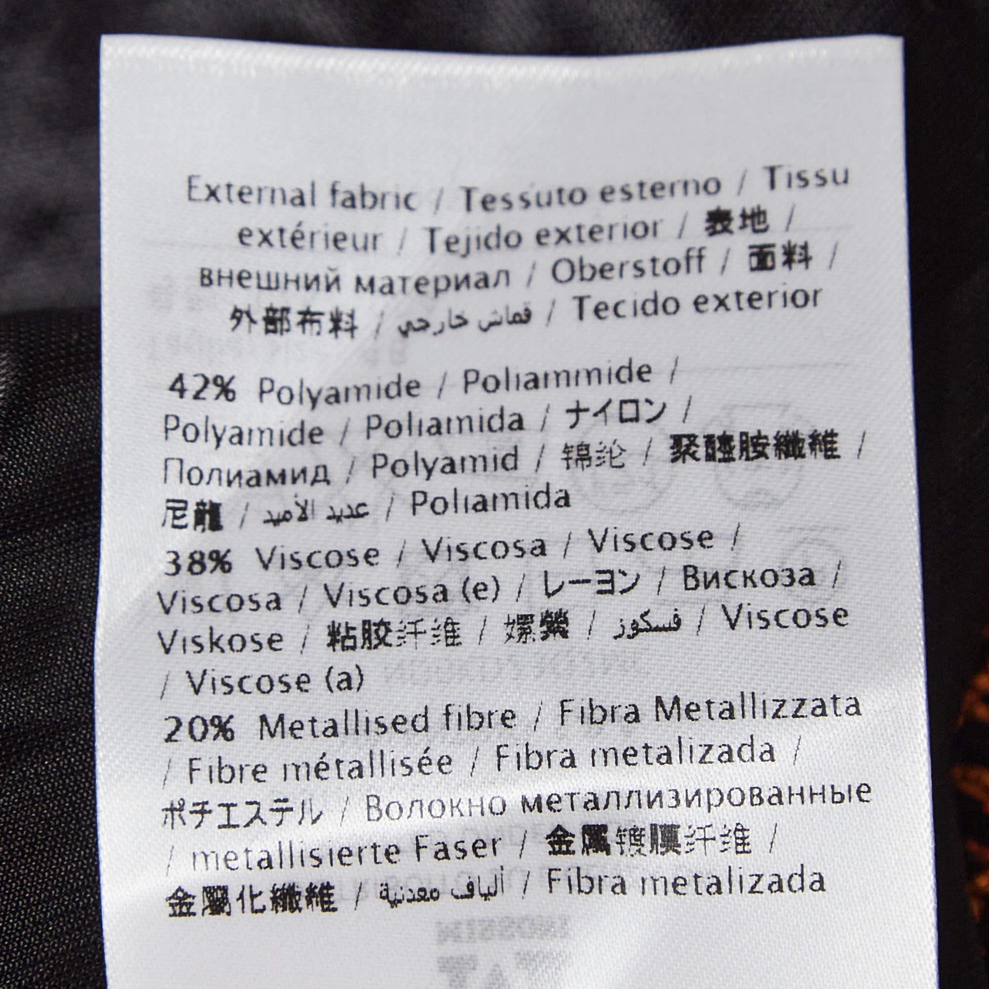 M Missoni Robe midi en tricot Lurex à motifs multicolores L 2