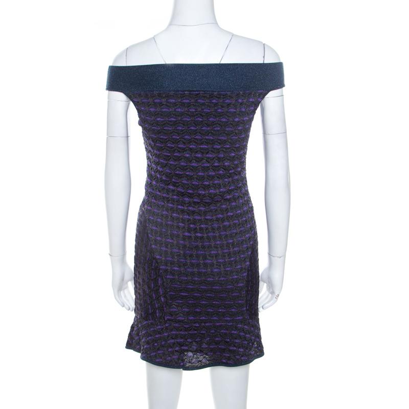 For an evening look if you fancy something graceful that doesn't look overboard, then pick this M Missoni dress. It is beautifully designed in an off-shoulder silhouette and adorned with lovely knit patterns and lurex accents. This one will look