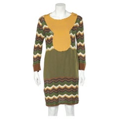 M Missoni Mini robe en laine à motifs multicolores L