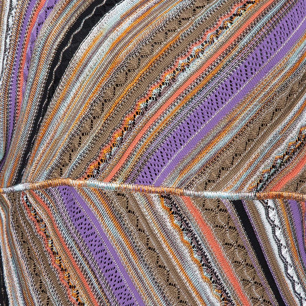M Missoni Multicolore Robe à manches longues en tricot perforé M Bon état à Dubai, Al Qouz 2