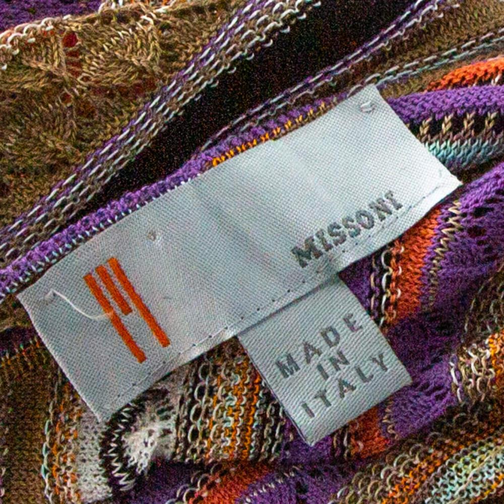 M Missoni Multicolore Robe à manches longues en tricot perforé M Pour femmes 