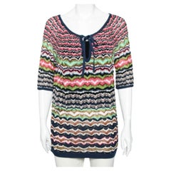M Missoni Top en maille perforée multicolore M