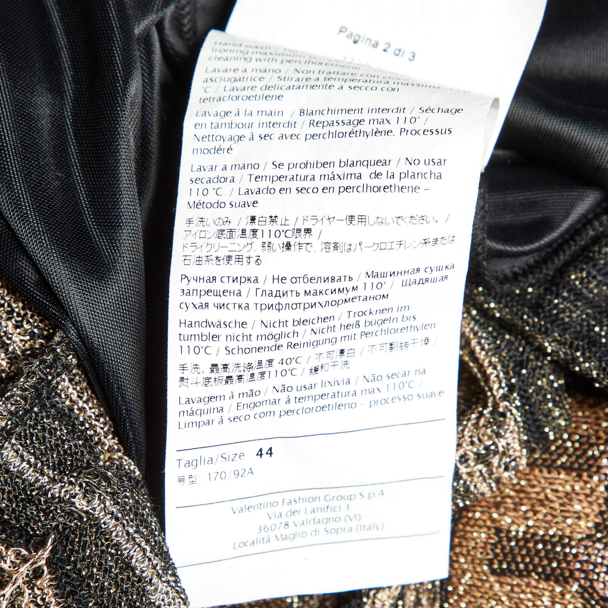 M Missoni Multicolor Perforated Lurex Knit Maxi Dress M 3