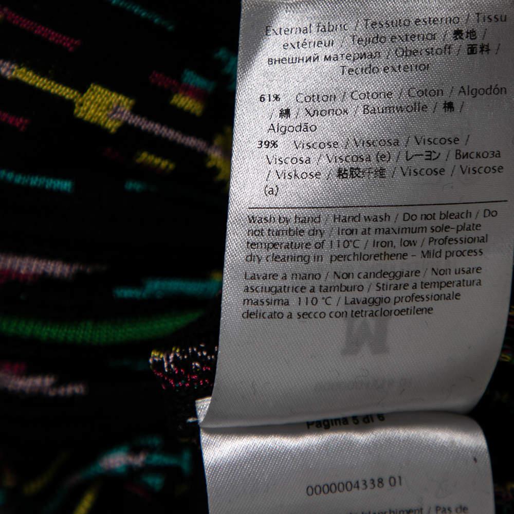 M Missoni Multicolor Perforated Pattern Knit Top S 2