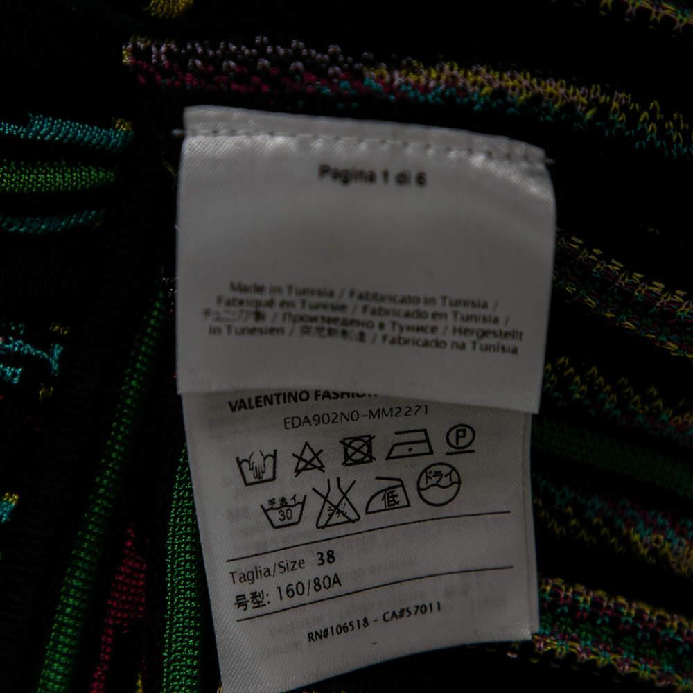 M Missoni Multicolor Perforated Pattern Knit Top S 3