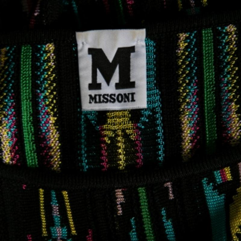M Missoni Top en maille à motifs perforés multicolores S en vente 3