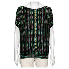M Missoni Top en maille à motifs perforés multicolores S