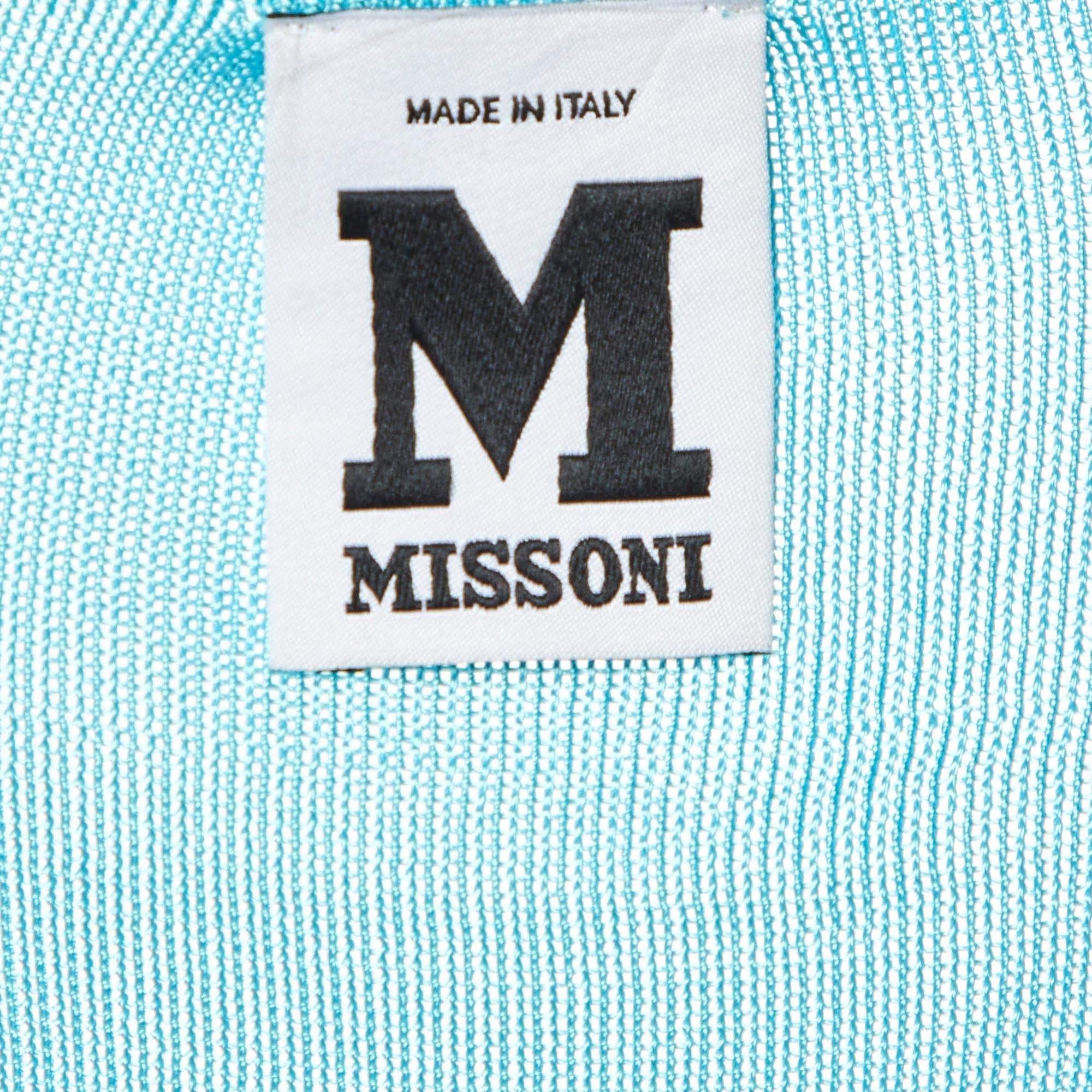 M Missoni Multicolor Printed  Jersey Short Dress M In Good Condition For Sale In Dubai, Al Qouz 2