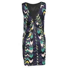 M Missoni Vestido midi sin mangas de punto estampado multicolor M