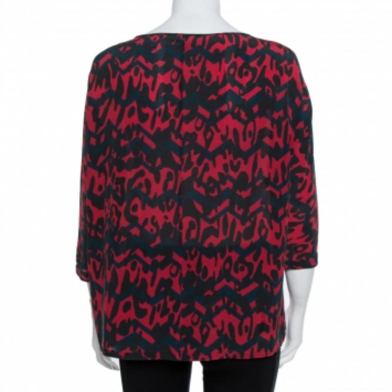 Nero M Missoni Top oversize in seta stampata multicolore S.I.M. in vendita
