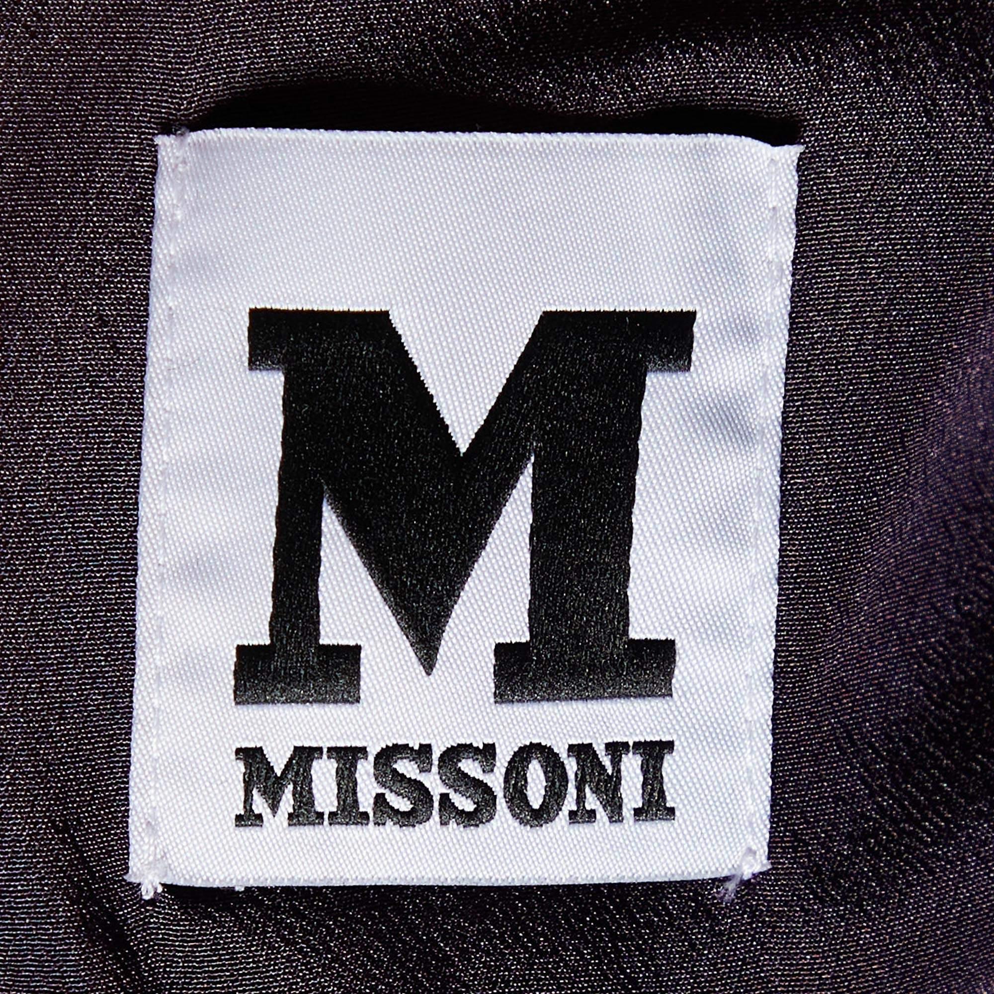 Women's M Missoni Multicolor printed Silk Sleeveless Shift Dress L For Sale