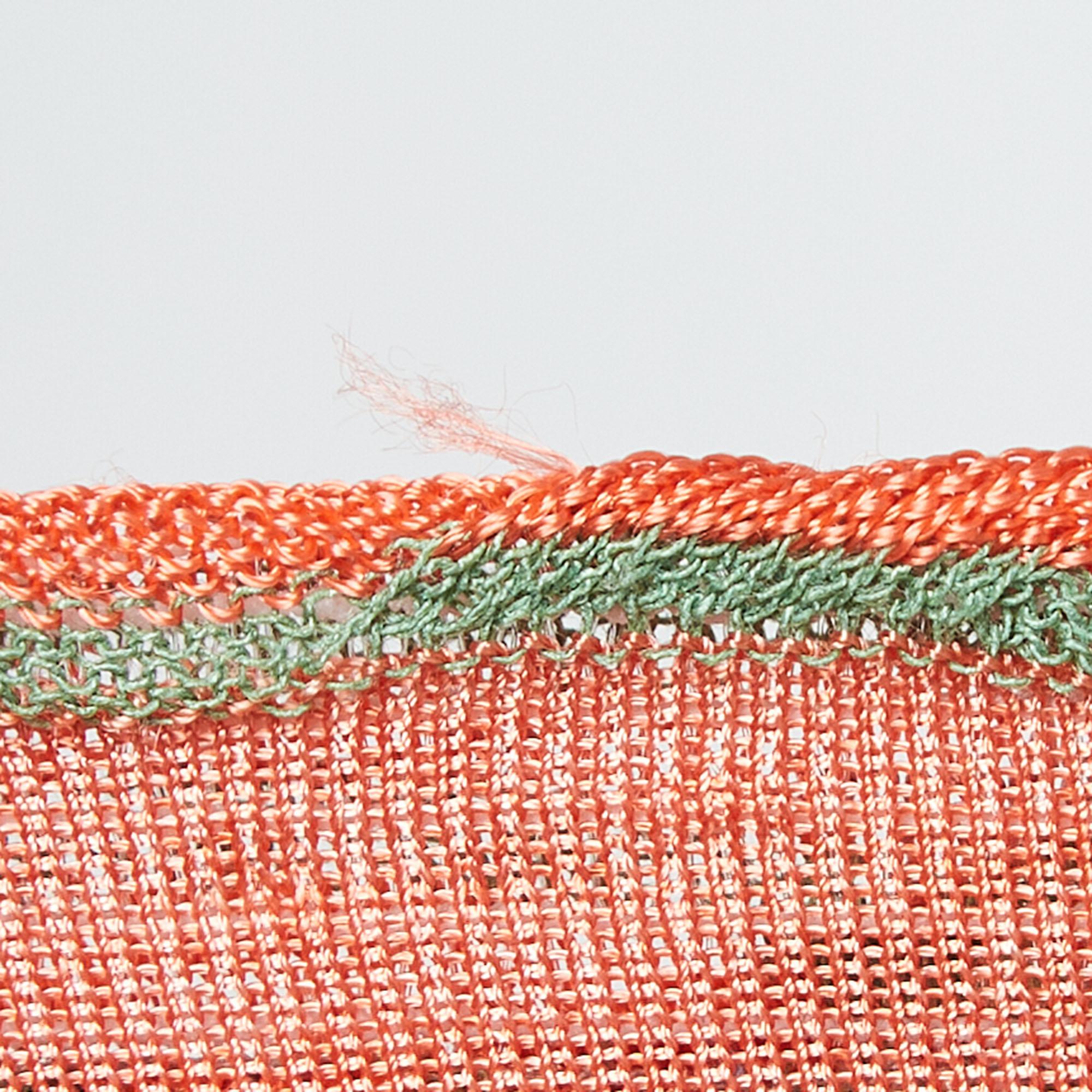 M Missoni Multicolor Striped Knit Mini Skirt S In Good Condition For Sale In Dubai, Al Qouz 2