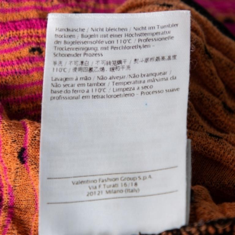 De las mujeres M Missoni Top con hombros fríos de punto texturizado multicolor M